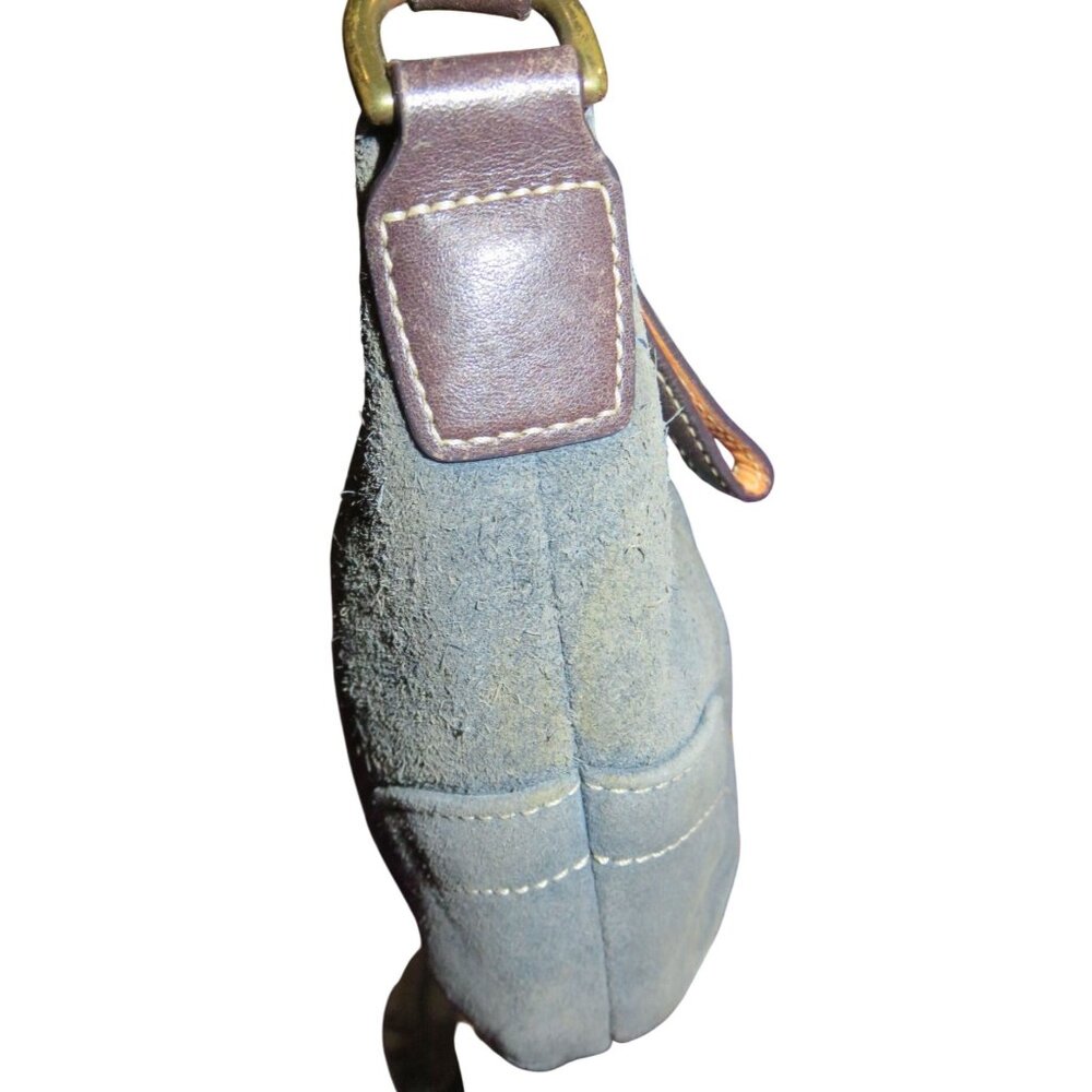 Coach 2004 Soho Suede & Leather Demi Hobo Handbag in Denim Gray Blue 4284 - Picture 3 of 12